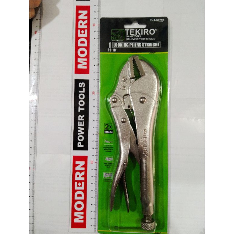 tang buaya lurus / locking pliers straight 10 inci