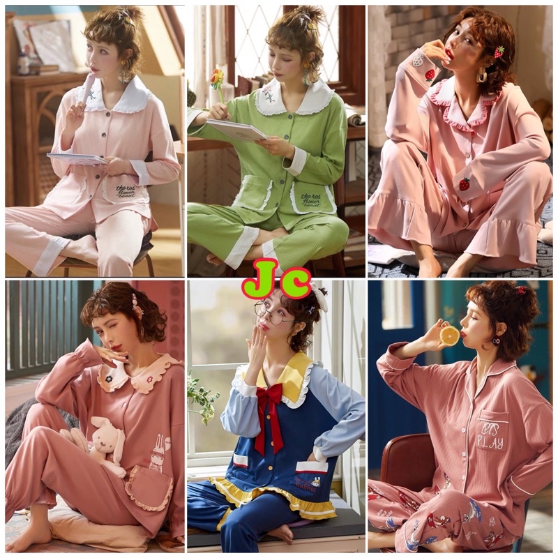 JC- Piyama Super Premium Import PP / Piyama wanita terbaru / Piyama Wanita Kekinian / Piyama Premium Korea