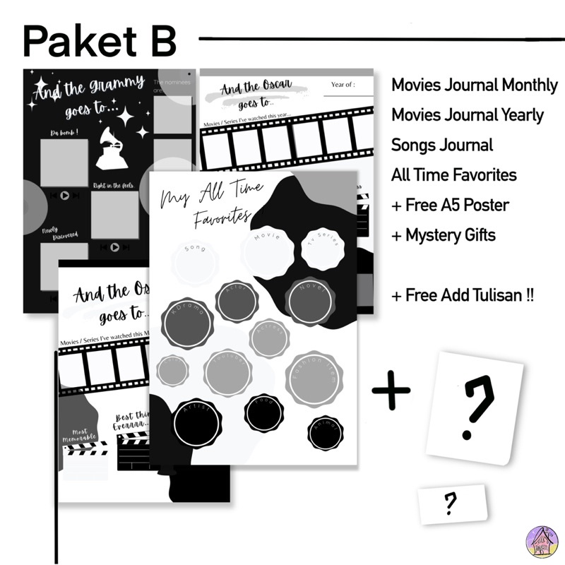 

journal paper kit|kertas jurnal|per 4 pcs|260 gsm|glossy|type b