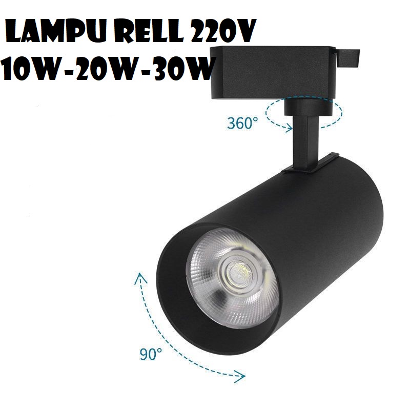 Lampu Track Rell 10w 20W 30W COB Spot Sorot 20 watt 30 watt Spotlight  Lampu Cafe lampu sorot