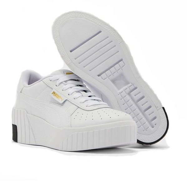 puma cali wedge white