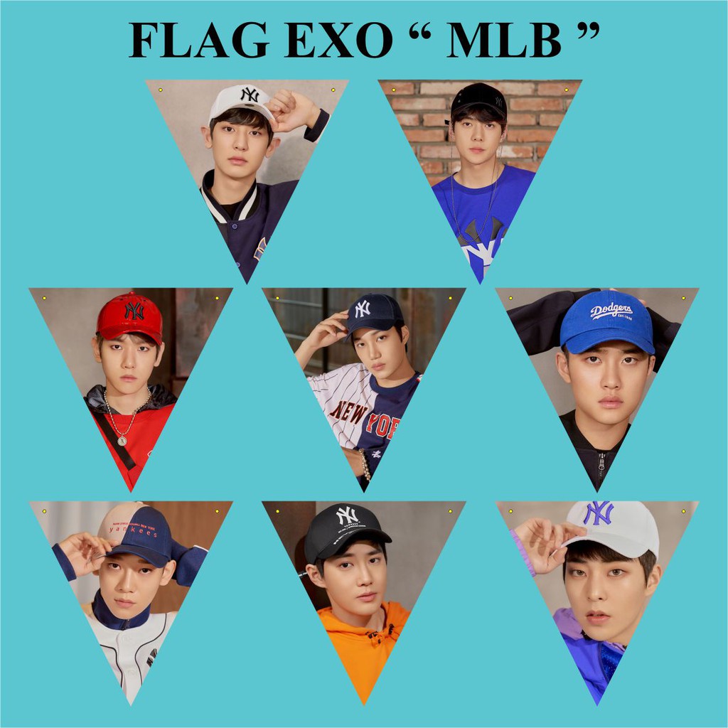 BUNTING FLAG EXO MLB Plus Tali Kpop Murah