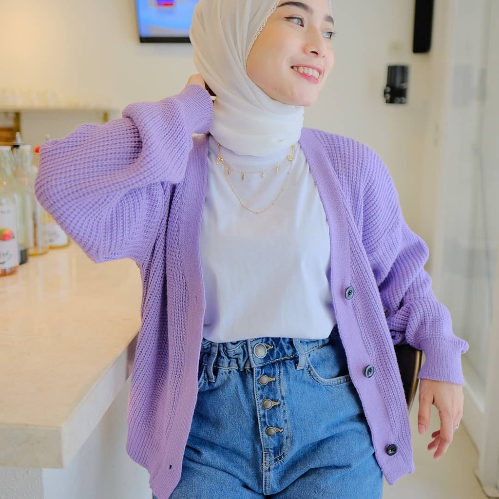 Cardigan rajut - Kardigan wanita - Cardigan pull*bear - Carra cardi-2