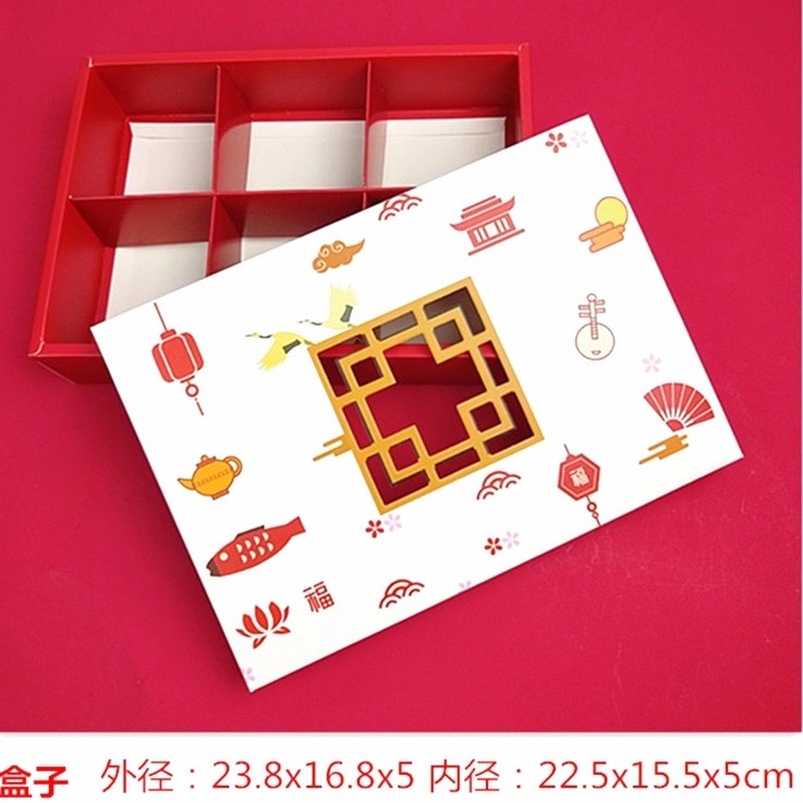 Kotak Kue Bulan Mooncake Set 6 Box Packing Kue Mooncake Murah Grosir