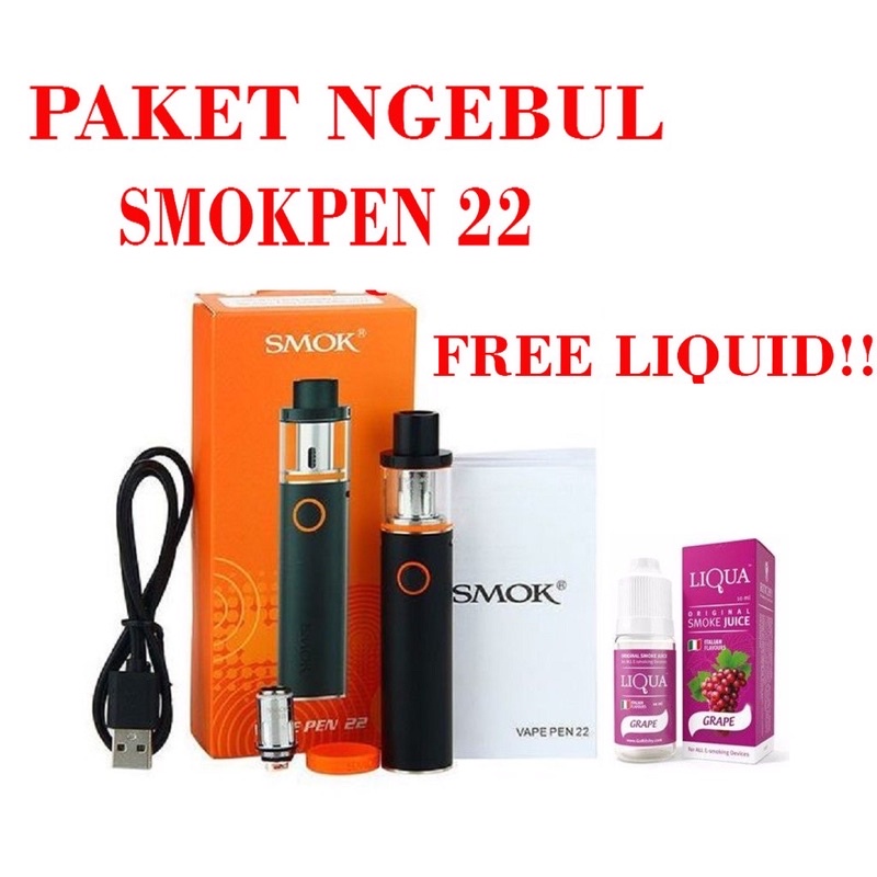 New Elektronik Terbaru Authentiic Smoke Pen 22 Bonus LIQI