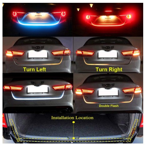 LAMPU LED Strip TAIL TRUNK RUNNING JALAN DRL RGB BAGASI BELAKANG