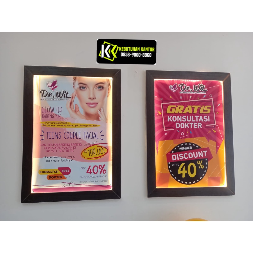 Jual Papan Neon Box LightBox Custom Menu Cafe LED Lightpad