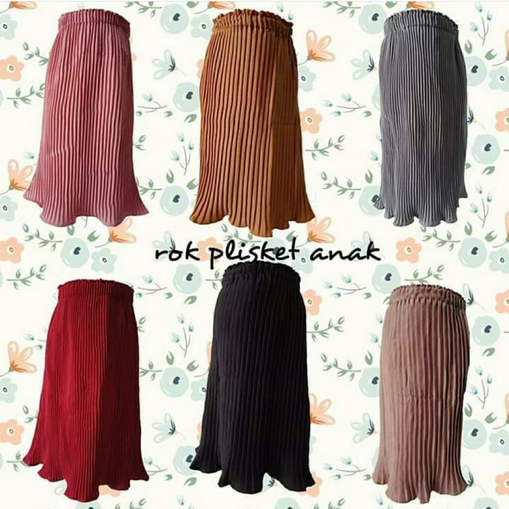 ROK PLISKET ANAK POMPOM ALL SIZE UMUR 4-11 TAHUN