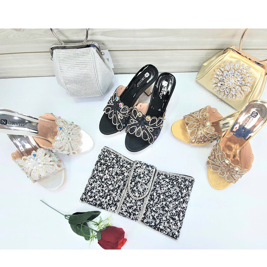 Sandal Heels Pesta hak kaca 088 - 10