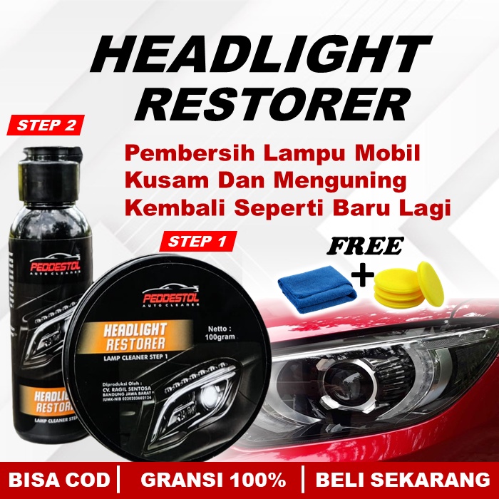 Headlight polish pembersih lampu mobil kuning pembersih kaca lampu mobil yang buram pengkilap lampu