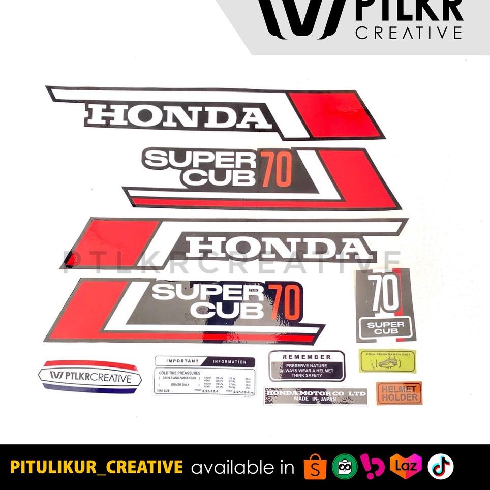 Tidak mahal Striping Stiker C70 Super Cub II 325