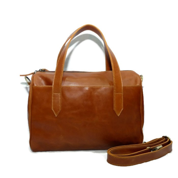 Tas Kulit Asli Wanita Hand Bag + Tali Selempang, Premium Leather Tote Bag - Stella Medium