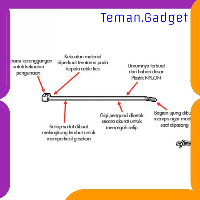 TG-AI194 KABEL TIS TIES SELF LOCKING WIRE ZIP CABLE ORGANIZER 2.5X100MM 100PCS