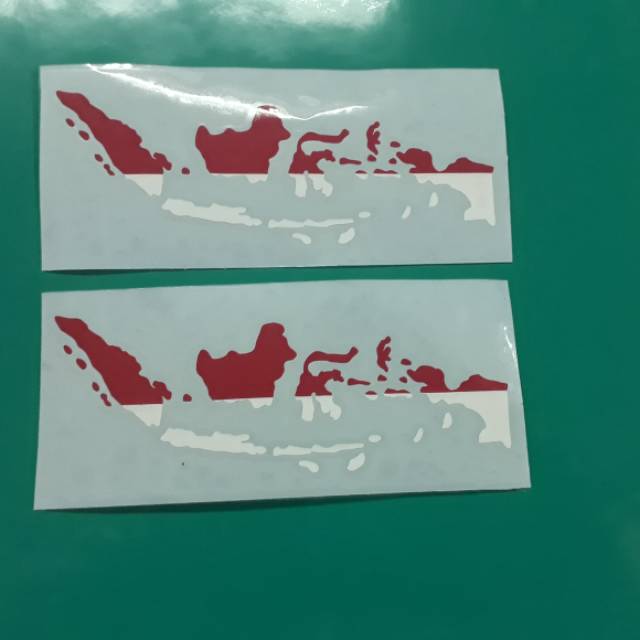 

stiker peta dua warna