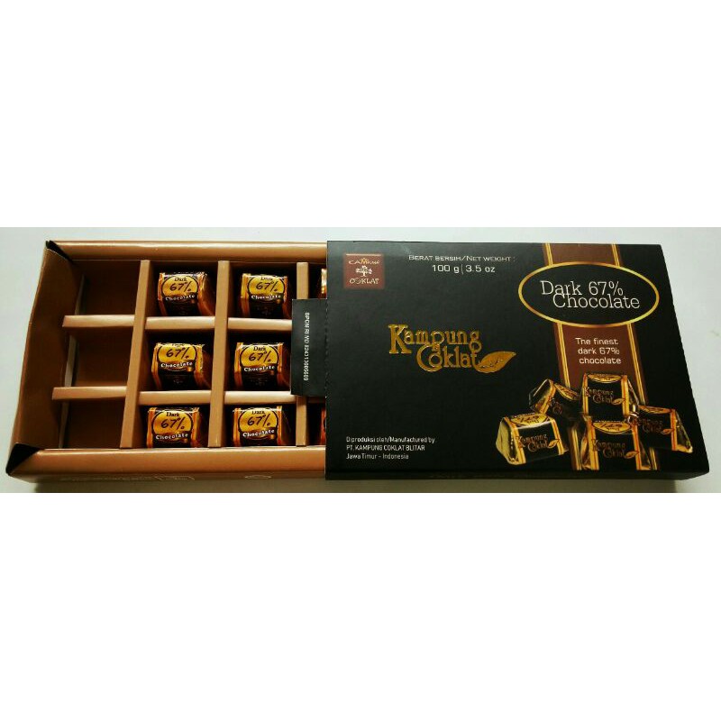 

2Xbtygneal Sakha Snack ) Dark 67% Chocolate Cubes 100.G - Kc 12 Biji