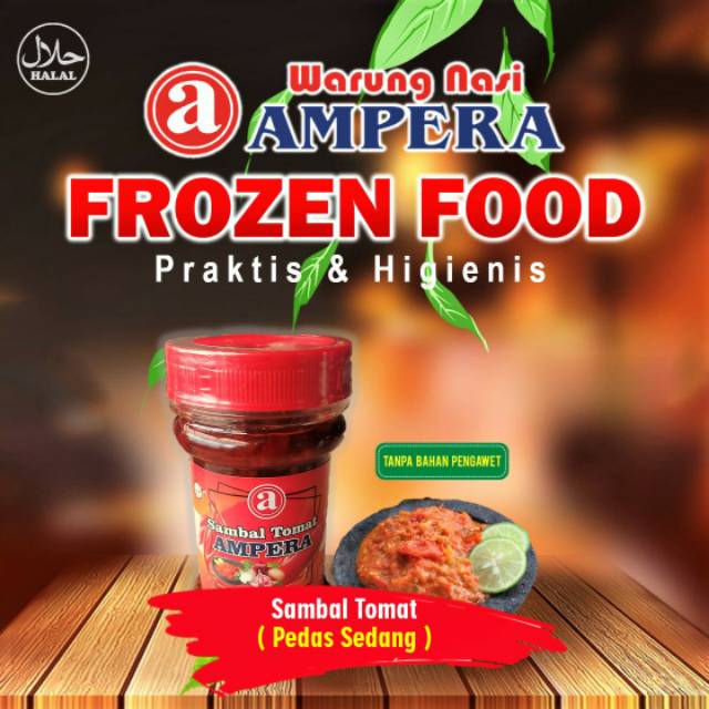 

Gudang A - Aneka Sambal Instant (Terasi / Goreng /Tomat / Pedas) 150 gr - Ampera Frozen Food