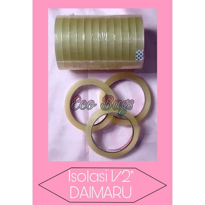 

Isolasi Daimaru 1/2 Inch / Selotip 0.5 Inch / 12mm x 72 Yard