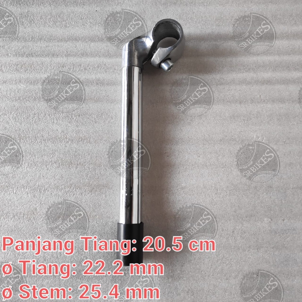 Tiang Cagak Stang Stir Setir Handlepost Standart Sepeda Minion Mini. BESI + ALLOY. 22.2 x 25.4 mm