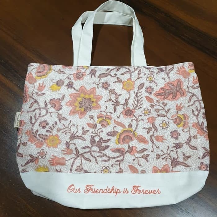 

✨ BISA COD ✨ Tas batik suvenir pastel peach