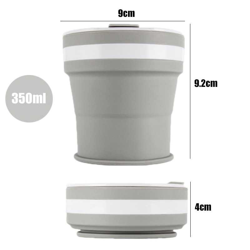 Gelas Cangkir Tempat Minum Lipat Silikon Foldable Travel Outdoor Mug 7RHZ9ZGY