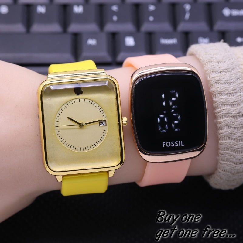 SALE STOK jam tangan wanita foxsil digital touch Free jam tangan Iphon SALE BUY ONE GET ONE (BISA CO