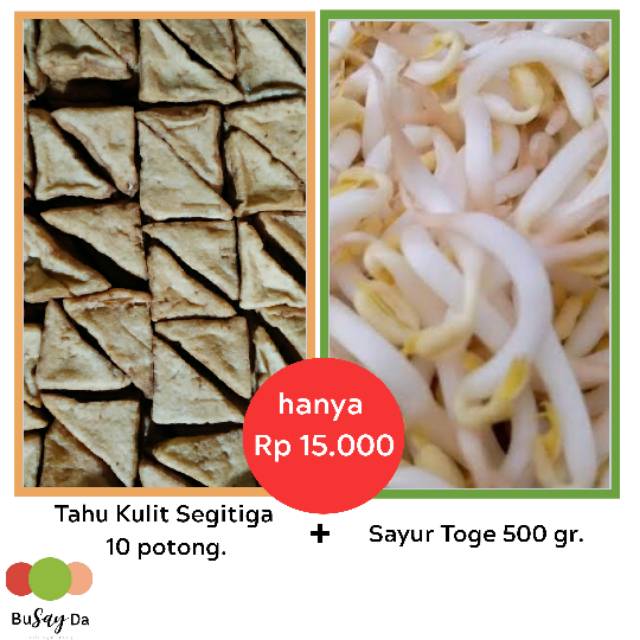 

(Promo) Paket Tahu Kulit isi 10 & Toge 500 gr | Busayda