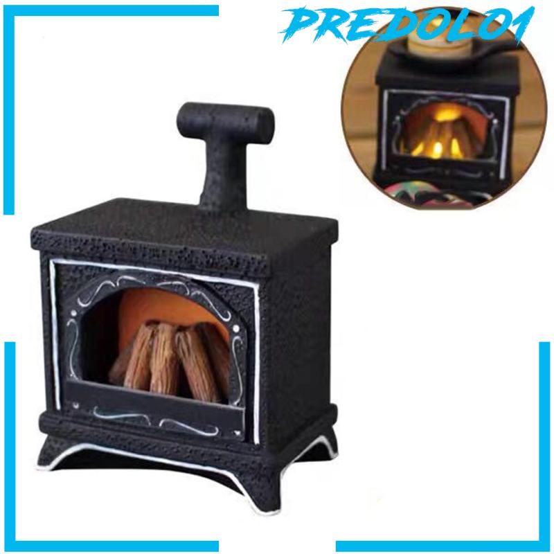 [PREDOLO1] Dollhouse LED Fireplace 1:12 Miniature Dollhouse Decor Mini Exquisite Model