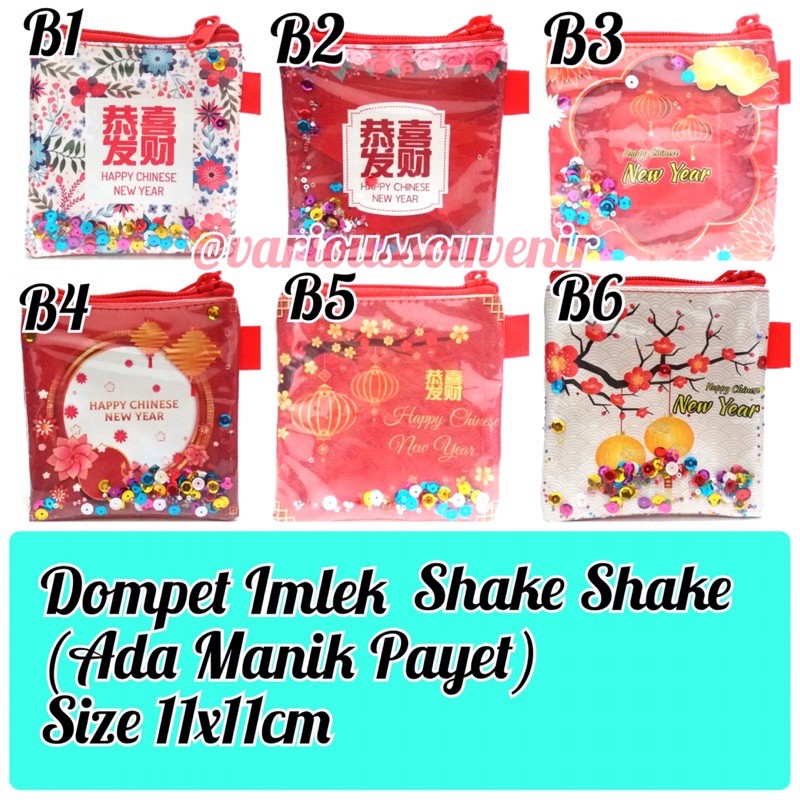 Dompet Angpao Imlek Shake Shake Manik Payet Tahun 2021 Kartun Mickey Doraemon Unicorn LOL Tsum Tsum