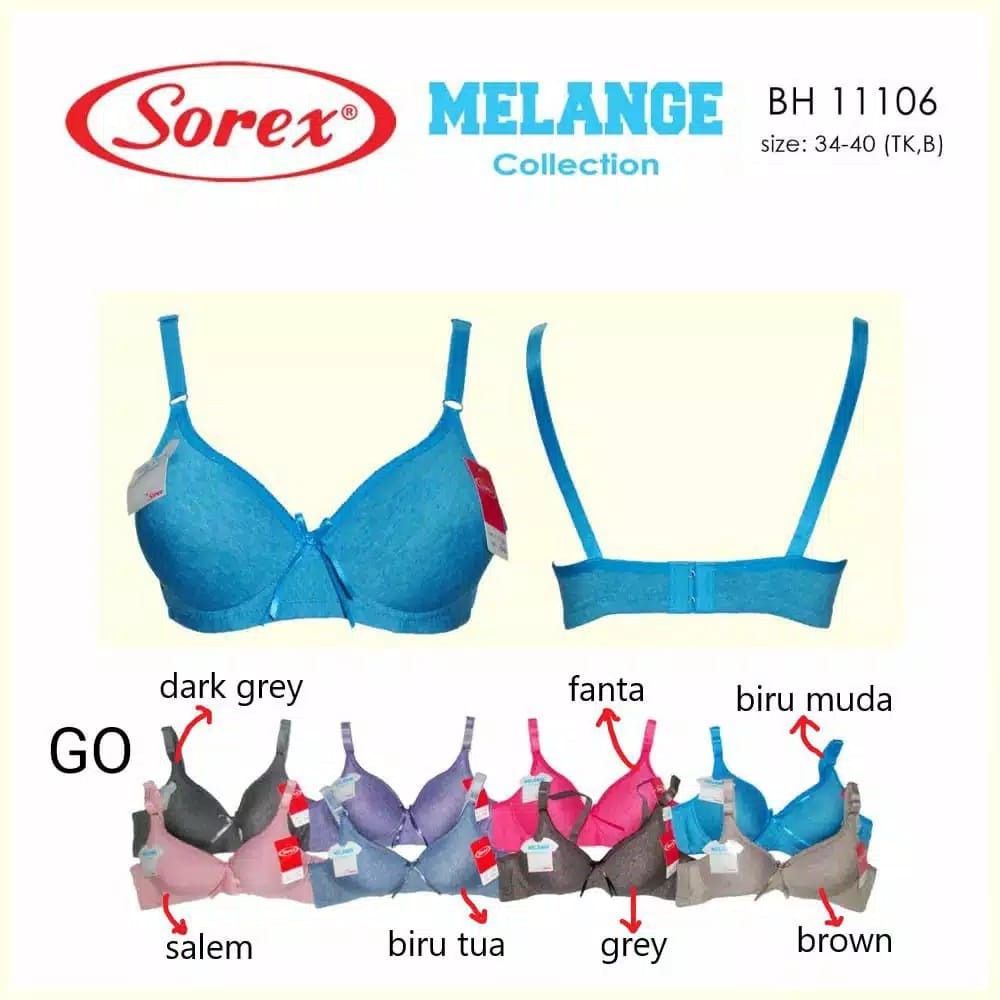 gos SOREX BRA Cewek Bh Wanita 11106 Tanpa Kawat Pakaian Dalam Cewek