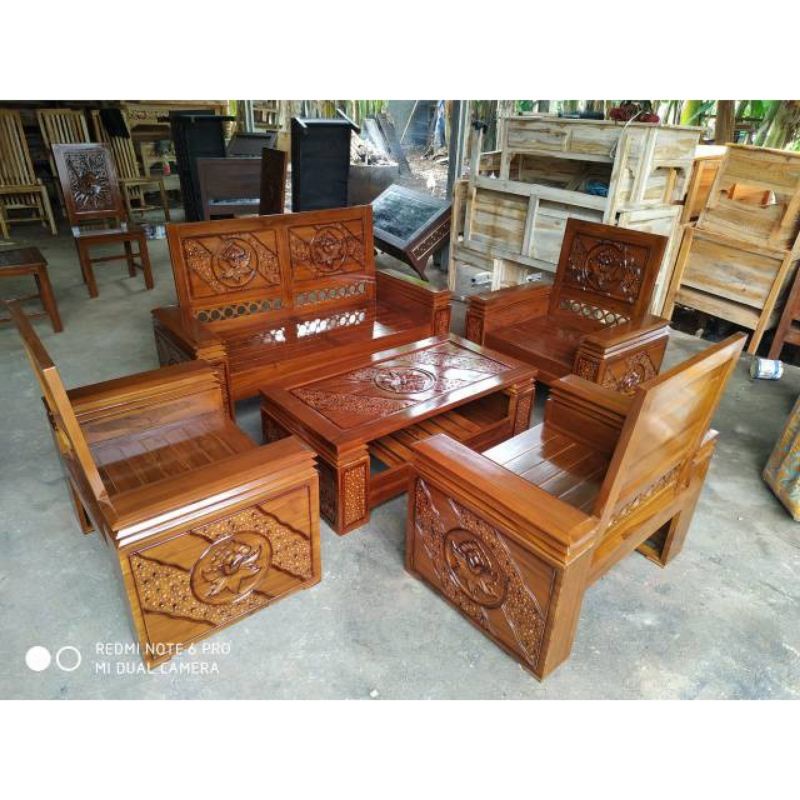 KURSI TAMU MODEL TUMPUK JATI JEPARA