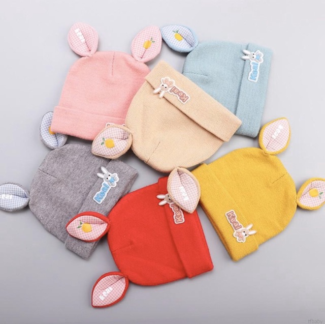 Topi Kupluk Rajut Hangat Bayi Laki-laki / Perempuan Kartun Telinga Kucing KEAI baby hat beanie