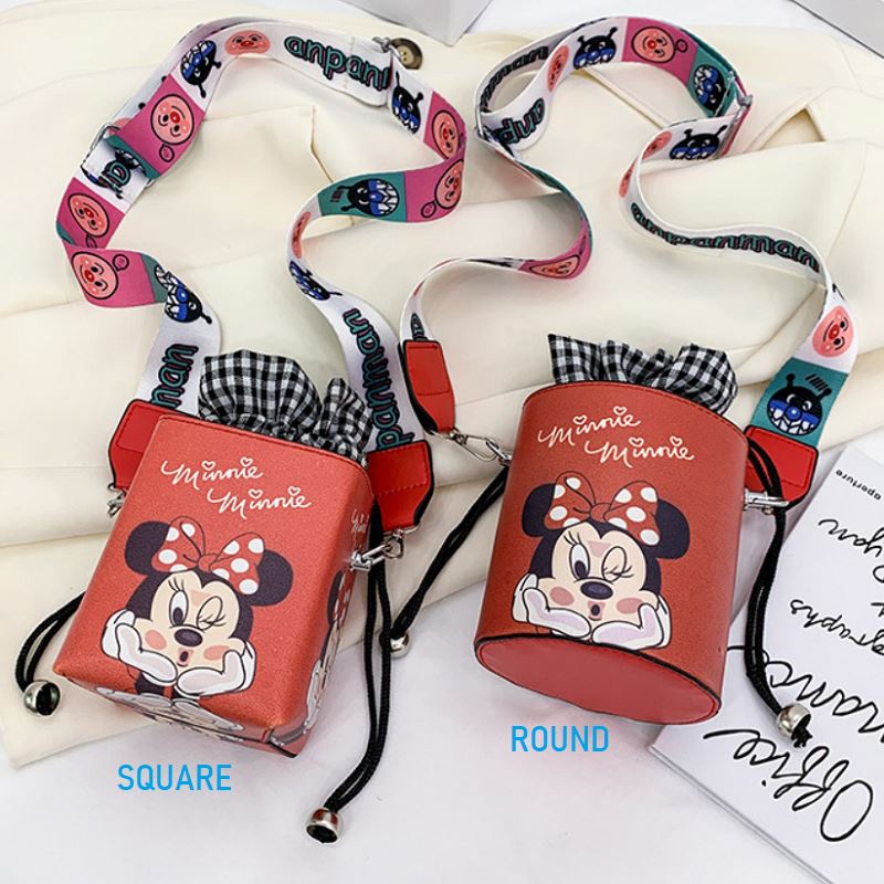 Tas Selempang Serut Mickey Minnie Donald Daisy Import Fashion Korea VTFE217