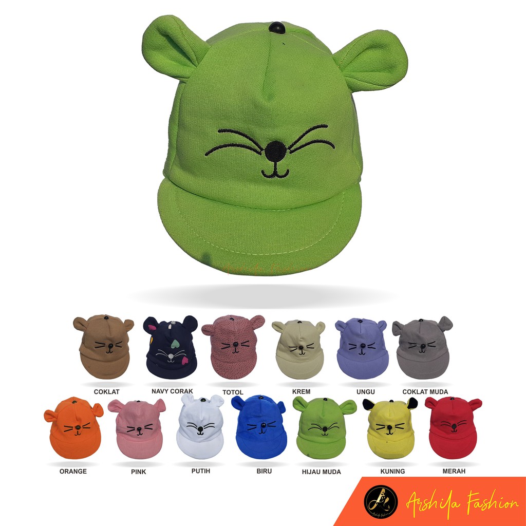 TERLARIS Topi Bayi Karakter Kucing / Topi Kucing Bayi /Hidayahshop