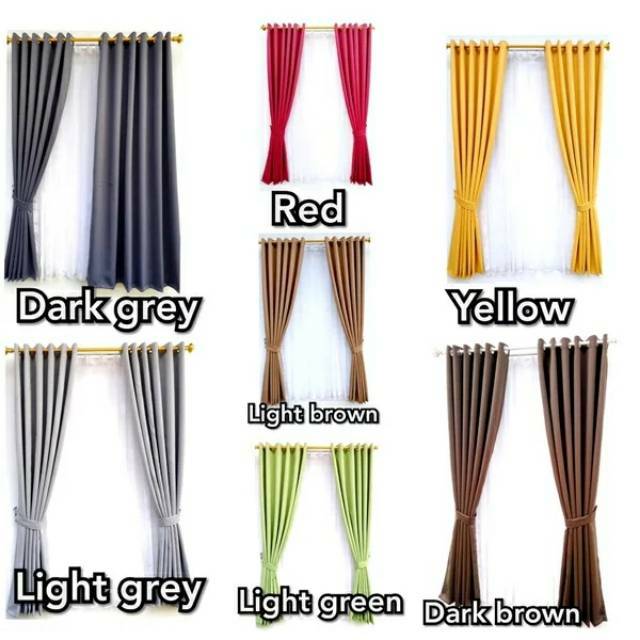 Hordeng gordeng tirai gorden blackout polos termurah ...