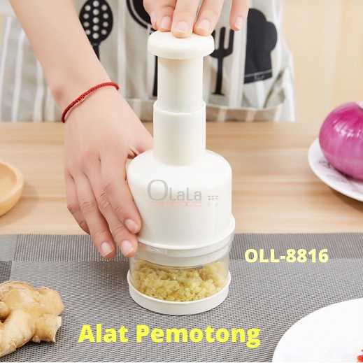 Slap Chopper Manual Penghalus Bawang Sayuran Bumbu Dapur Multifungsi OLL-8816