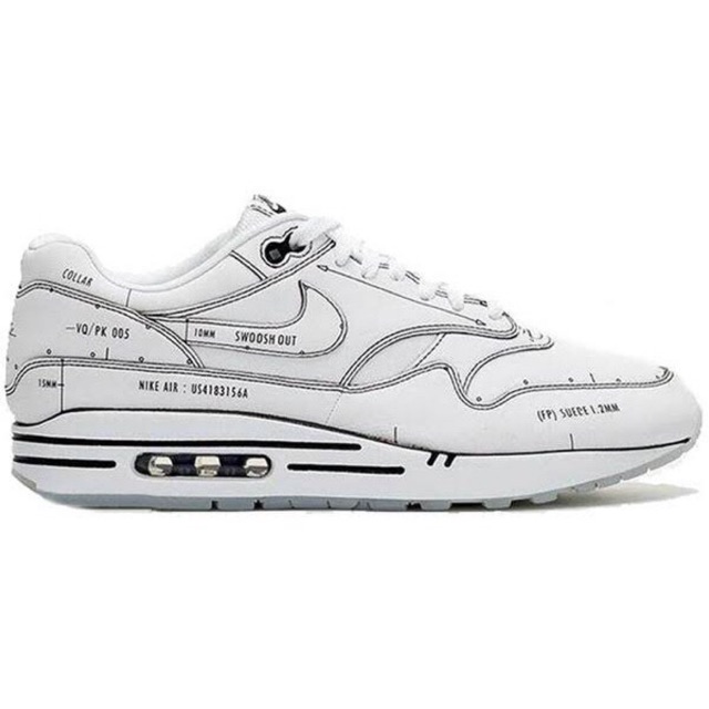 nike air max 1 schematic white