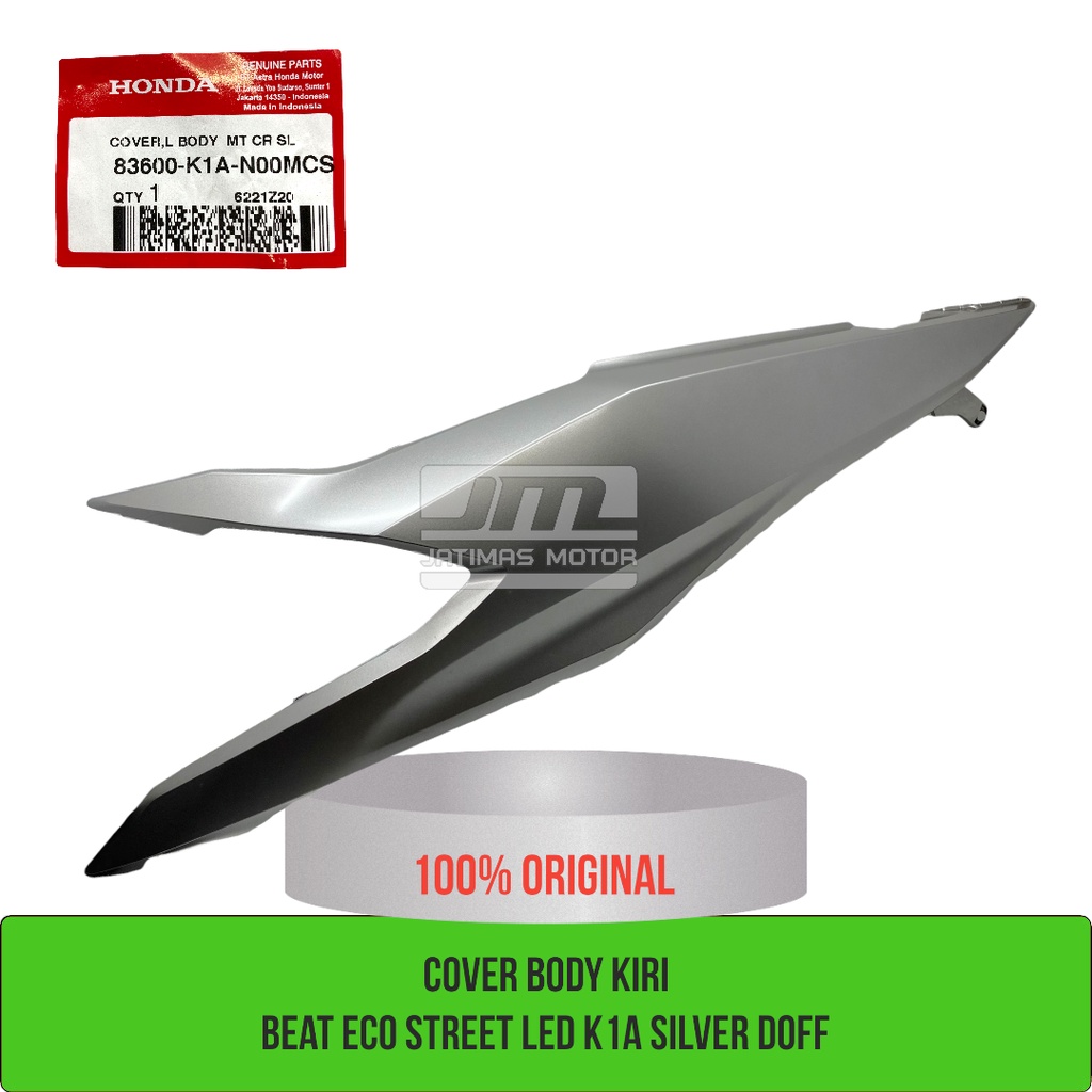 Cover body kiri beat eco street LED K1A silver doff 83600-K1A-N00MCS