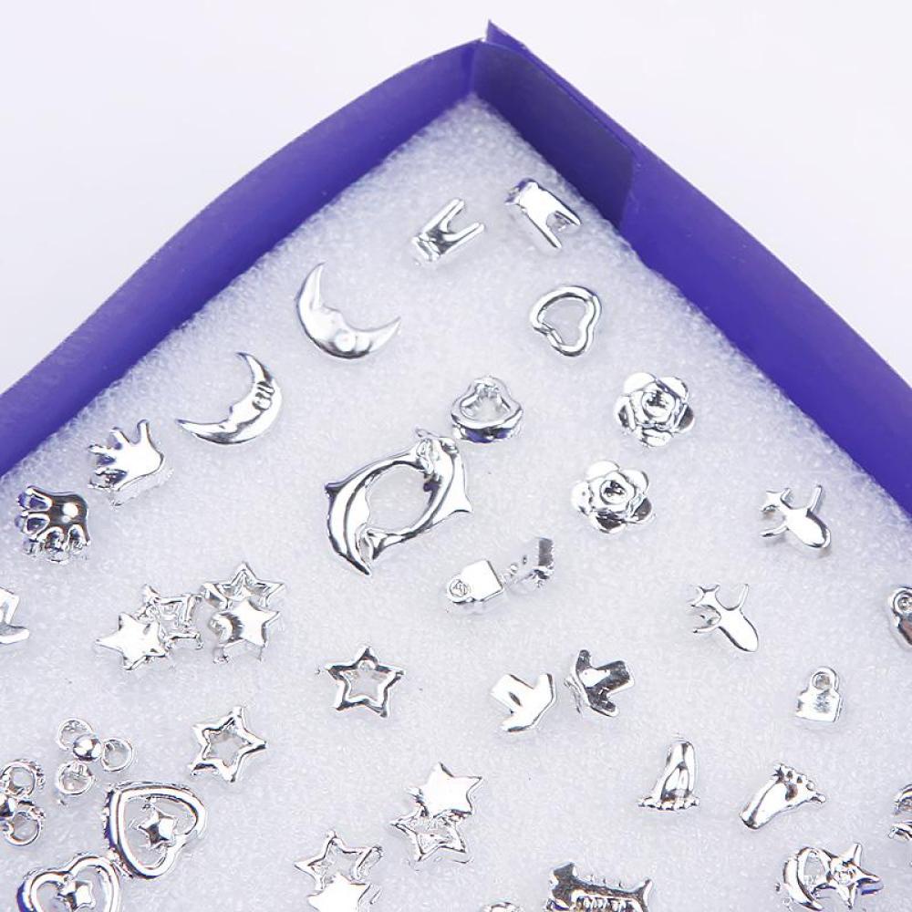 Timekey 24 Pasang Anting Tusuk Lapis Silver Bahan Plastik Untuk Wanita A1K7