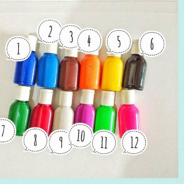 ➷ CAT TEXTILE.CAT TEKSTIL. CAT LUKIS KAIN CAT LUKIS UNTUK JILBAB SEPATU BAJU DLL ◙