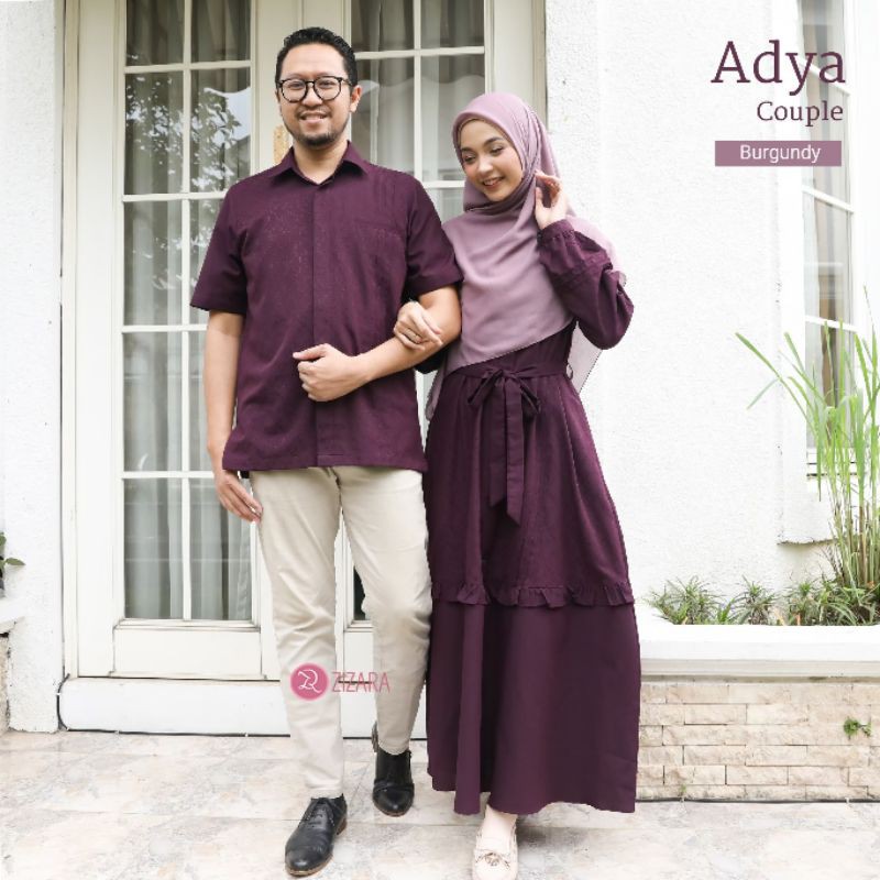 SARIMBIT ADYA BY ZIZARA IN BURGUNDY | GAMIS BURGUNDY
