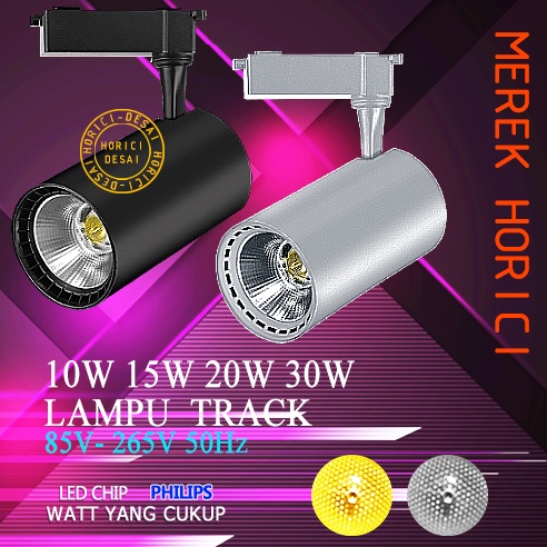 Merek Horici 30Watt 20Watt 15Watt 10Watt Lampu Sorot Rel Led Spotlight Track Light Cob Spotlight