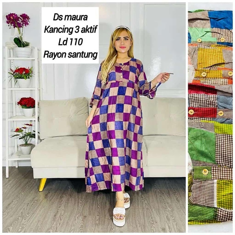 HOMY DRESS GAMIS MOTIF /GAMIS RAYON