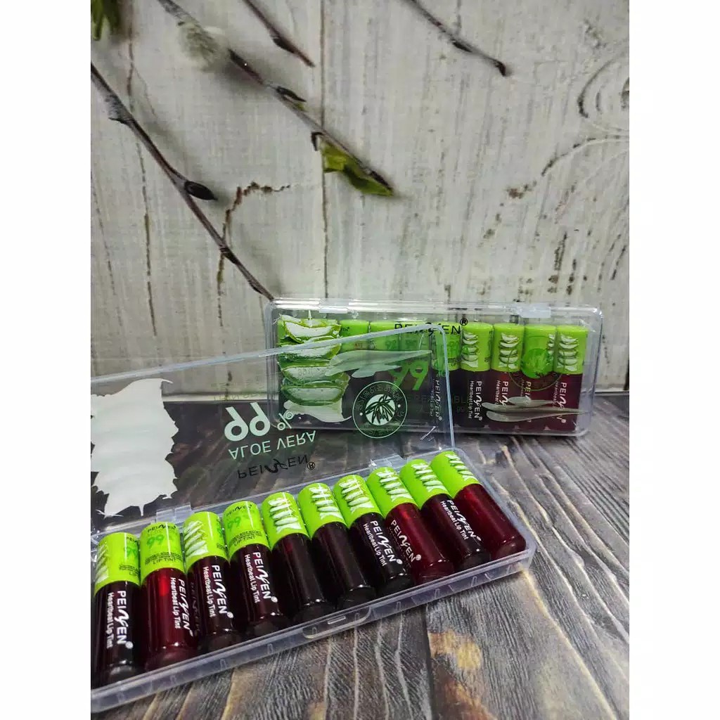 (CYBER) COD TERBARU LIPTIN MINI ALOE VERA 99% peiyen Lip tint (HARGA SATUAN)