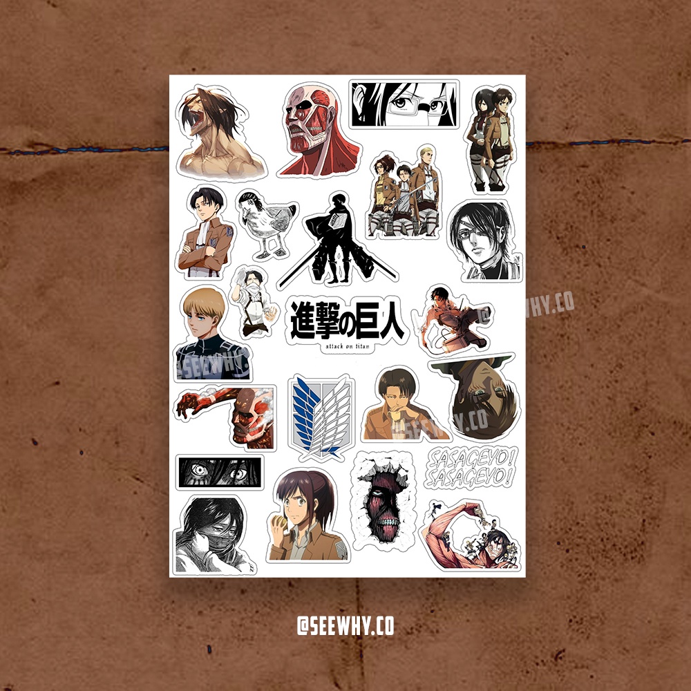 

Attack of Titan Sticker AOT mini pack isi 23 pcs (A6)
