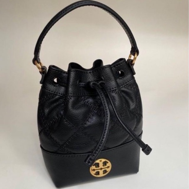 tory burch tb willa mini bucket bag black