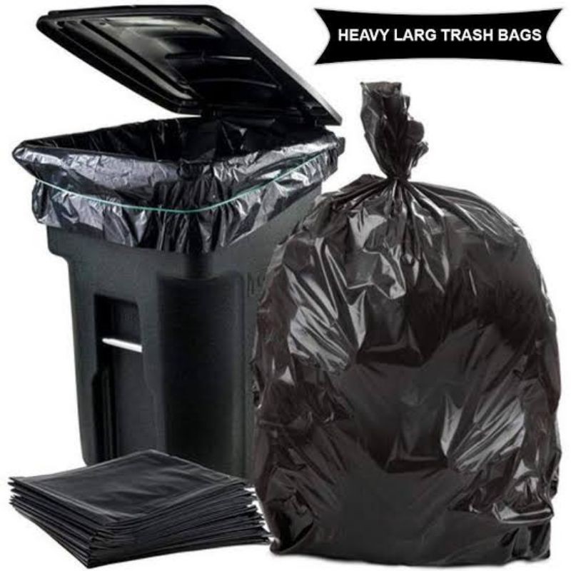 Jual Plastik Hitam Besar 120x180 Kresek Trash Bag 60x100 Sampah Jumbo Anti Sobek Air Tas 0338