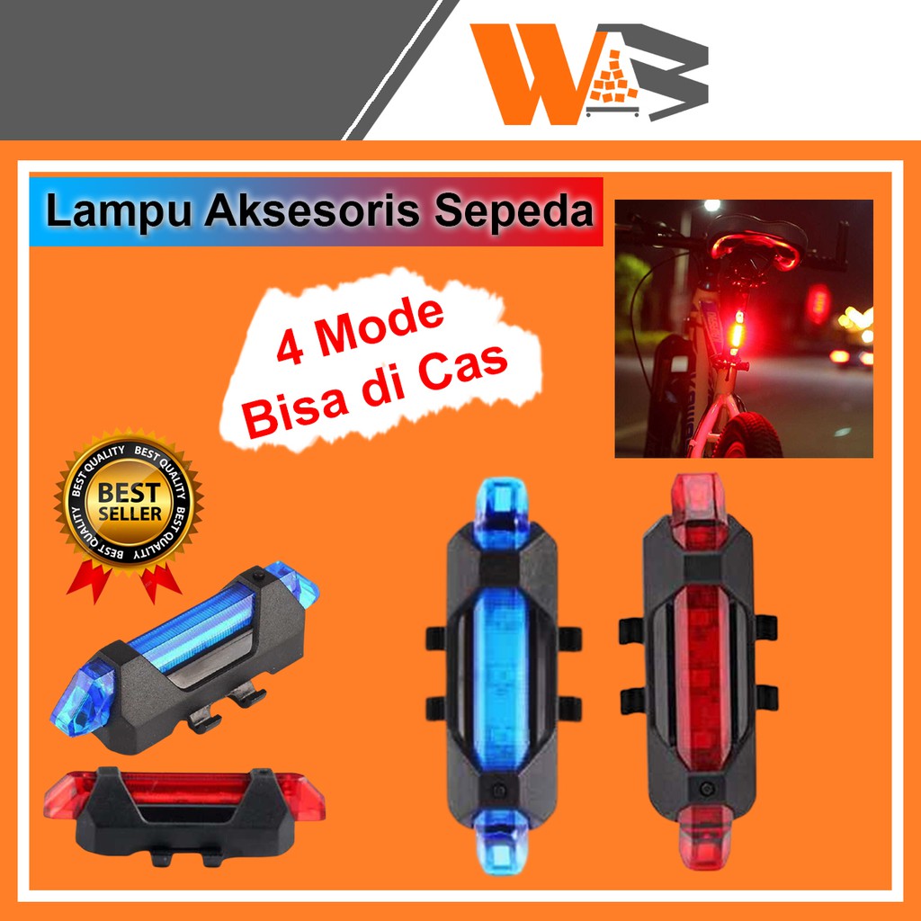 Lampu Aksesoris Accesories Sepeda Led MTB Gunung Ontel Tempel Murah Lampu Belakang Sepeda A84