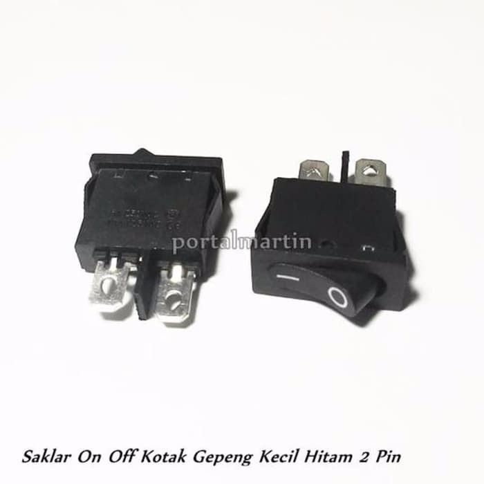 Saklar Switch Mini Tipis Gepeng On Off 2 Pin O - Warna Hitam - Switch CS40