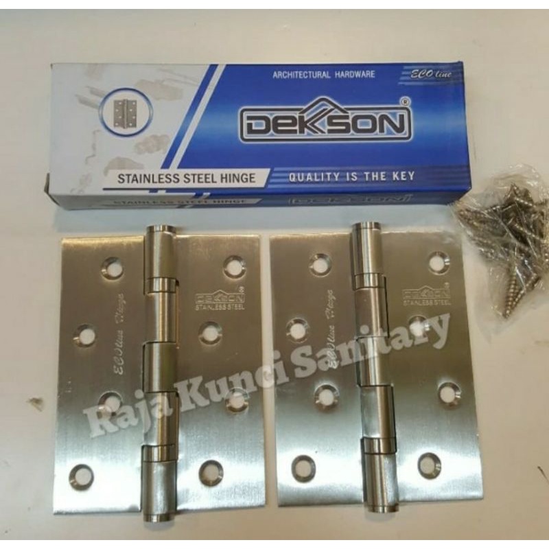 Engsel Dekson 4&quot;X3&quot;x2mmx2BB Stainless Ecoline/Engsel Pintu/Hinge Dekson 4 Inch