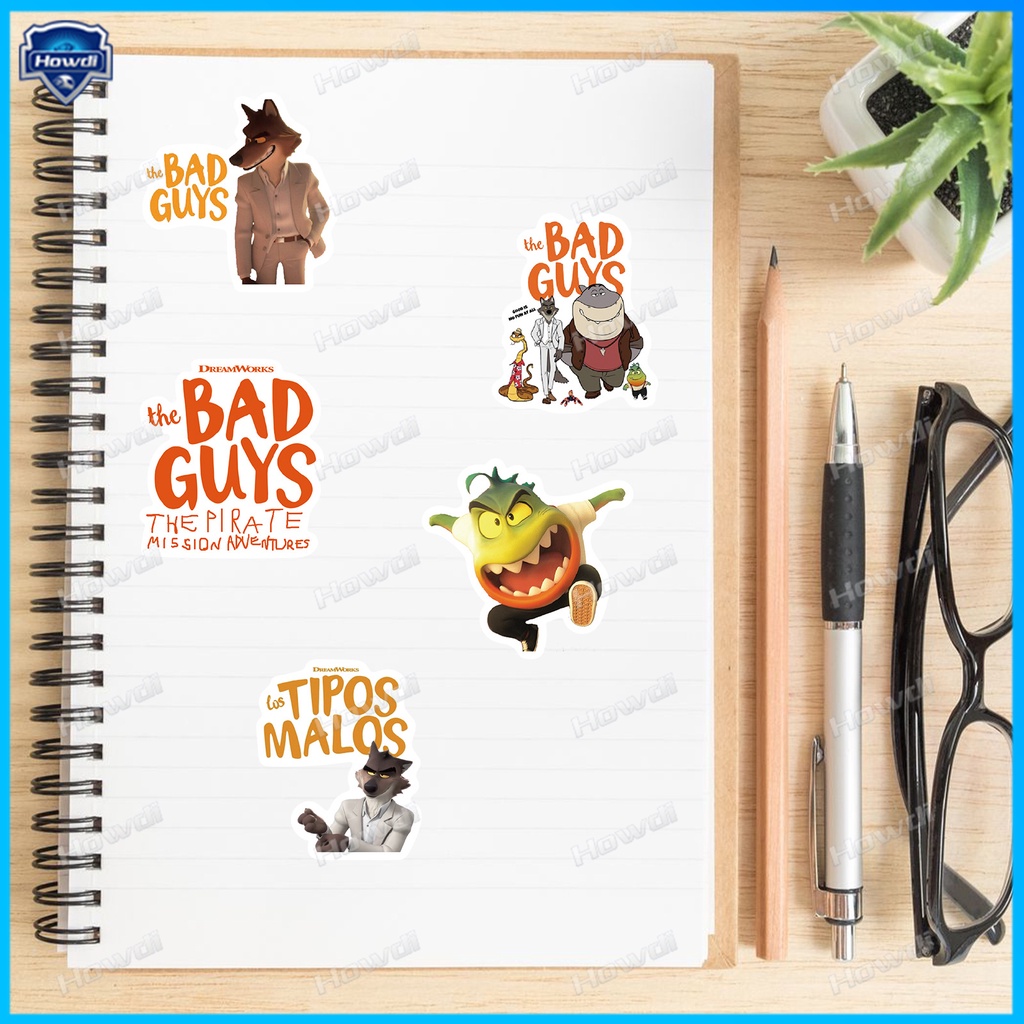 Stiker Motif Anime The BAD GUYS Tahan Air Untuk Helm Motormobil